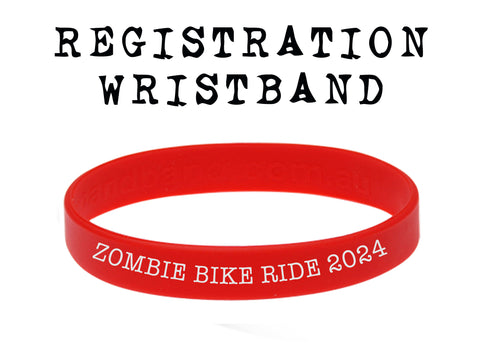 2024 Zombie Bike Ride Registration Wristband