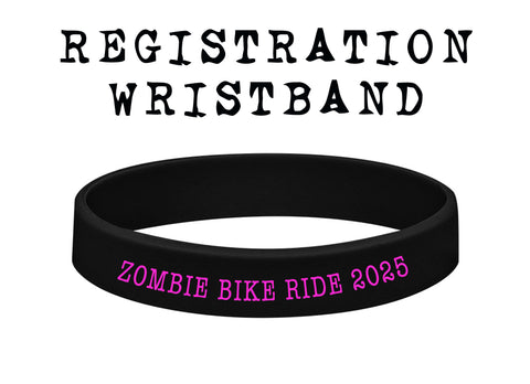 2025 Zombie Bike Ride Registration Wristband