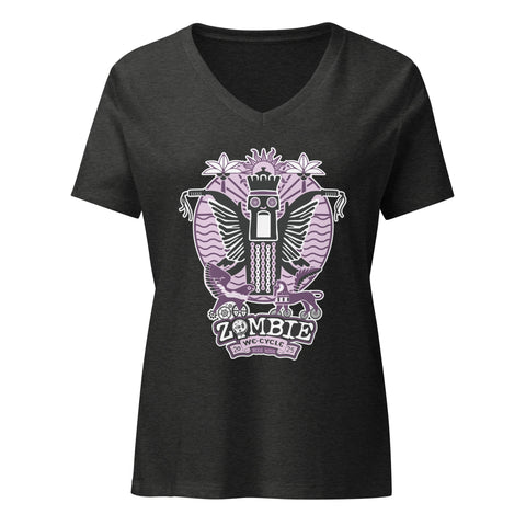 Official 2025 Zombie Bike Ride Women’sV-neck Tee